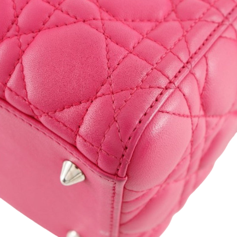 Medium Lambskin Cannage Lady Dior - Image 15