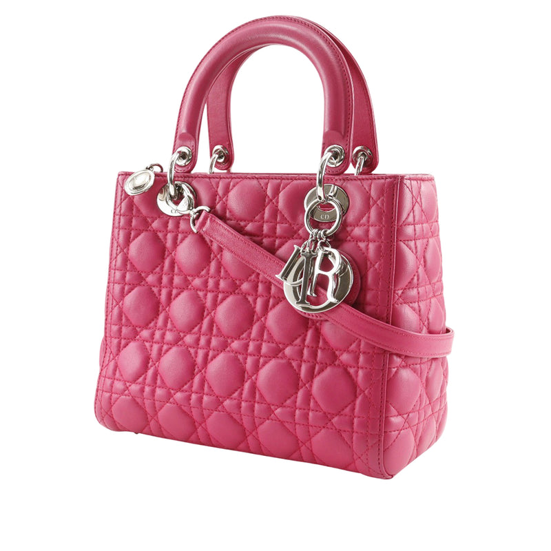 Medium Lambskin Cannage Lady Dior - Image 2