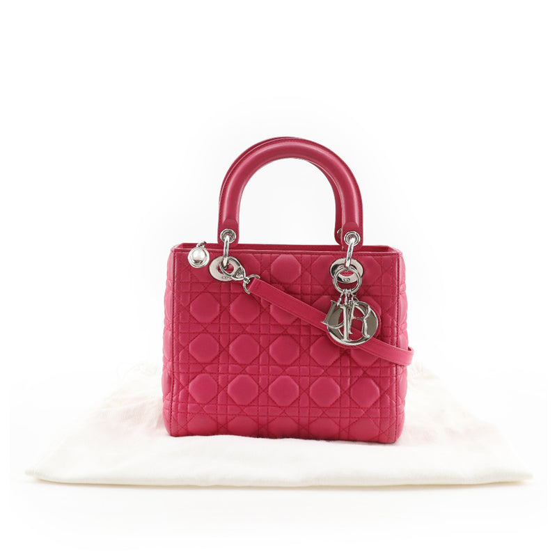 Medium Lambskin Cannage Lady Dior - Image 25