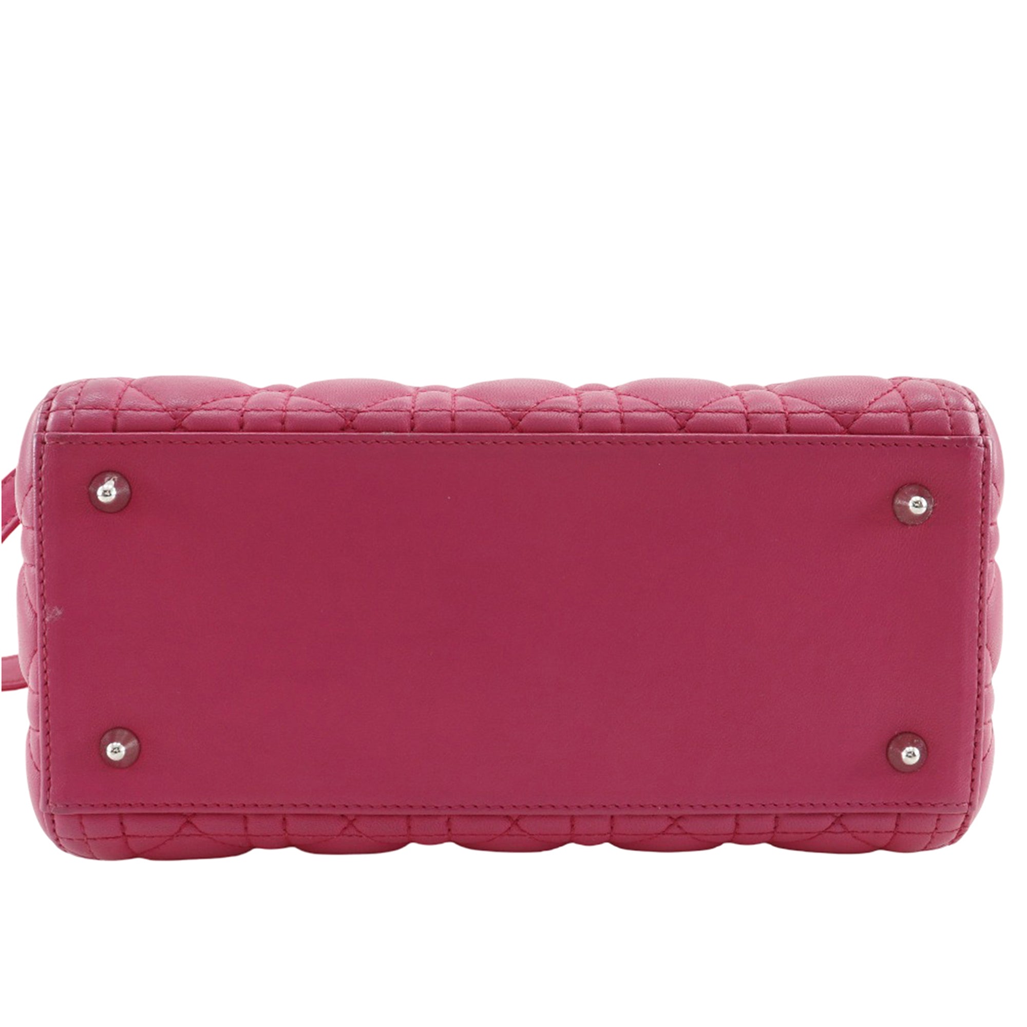 Medium Lambskin Cannage Lady Dior - Image 4