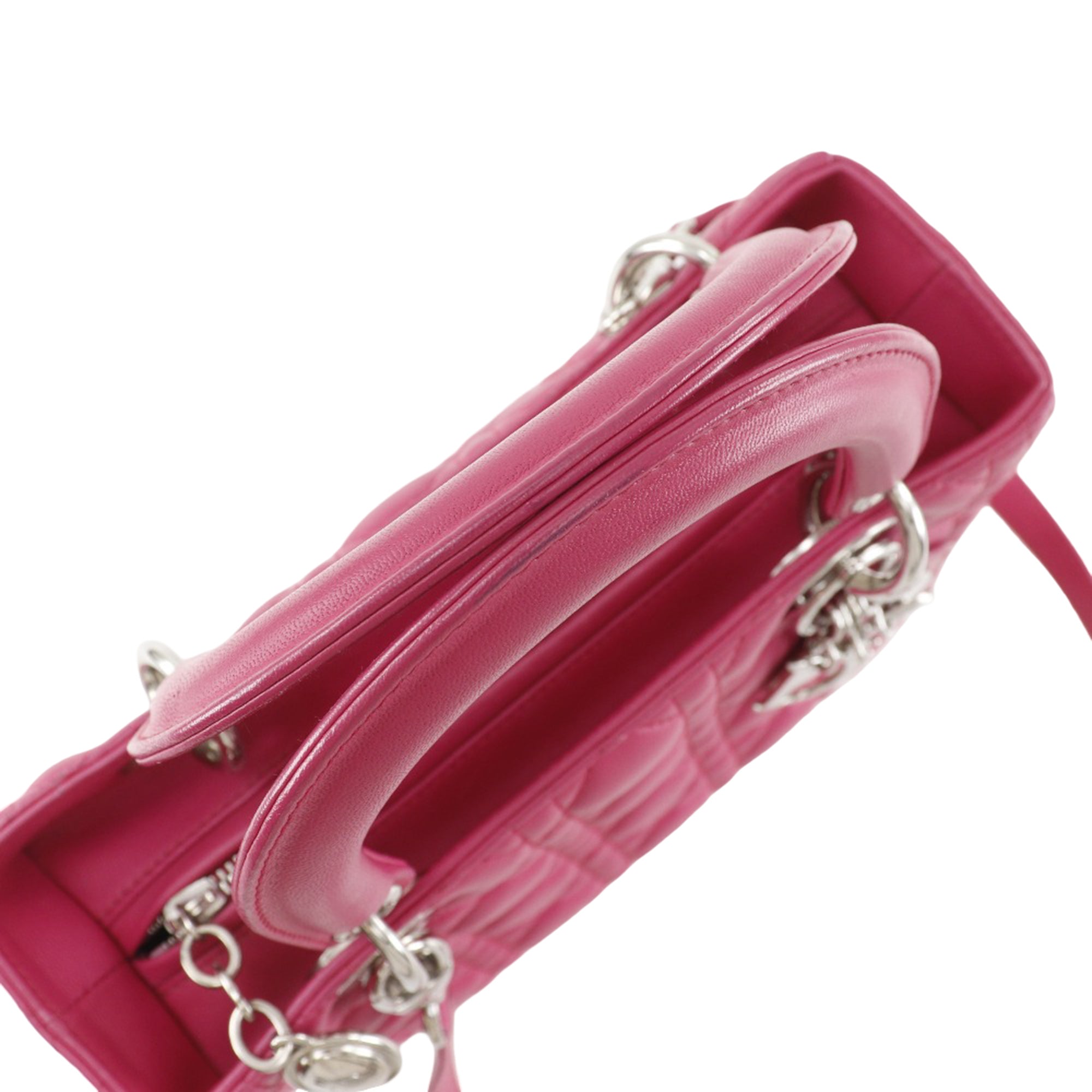 Medium Lambskin Cannage Lady Dior - Image 8