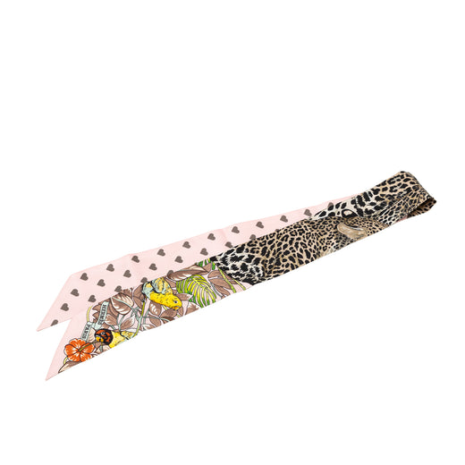 Jungle Love Love Silk Twilly Scarf - Image 1