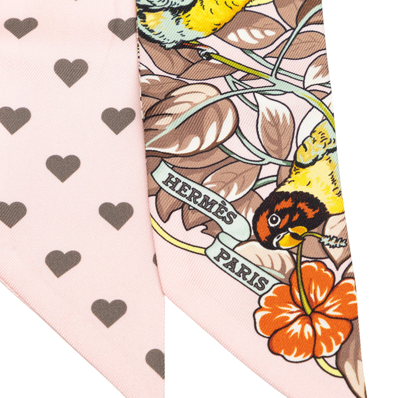 Jungle Love Love Silk Twilly Scarf - Image 2