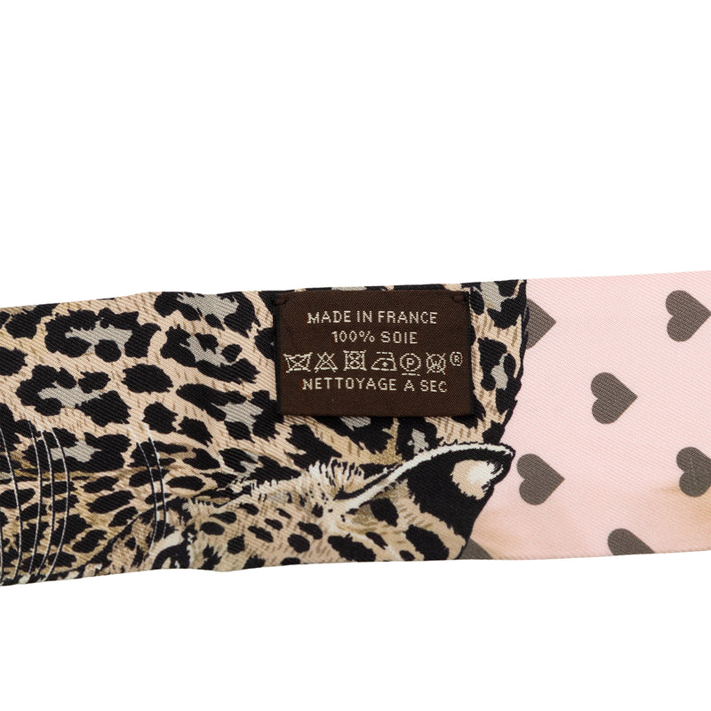 Jungle Love Love Silk Twilly Scarf - Image 3