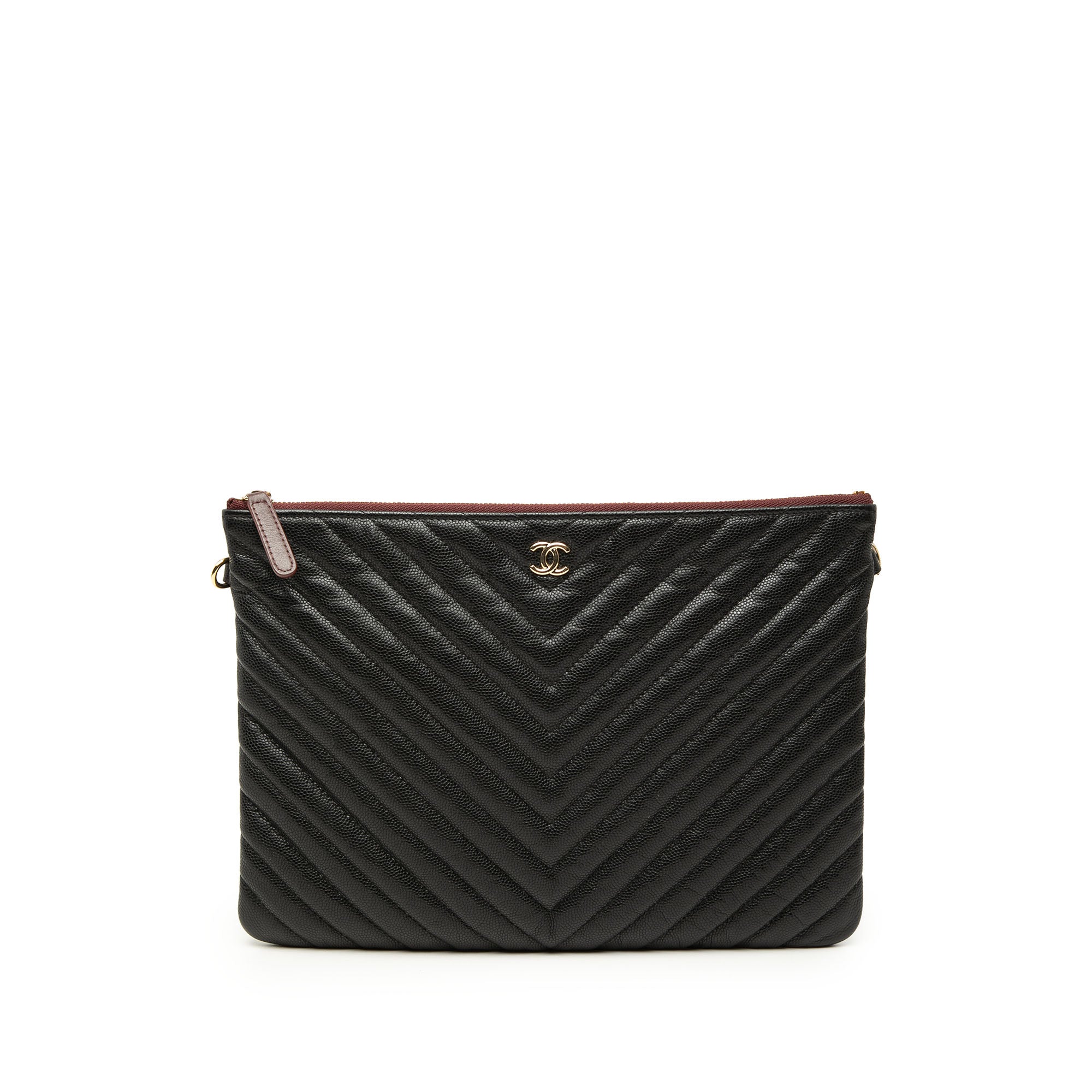 Medium CC Chevron Caviar O Case Clutch - Image 1