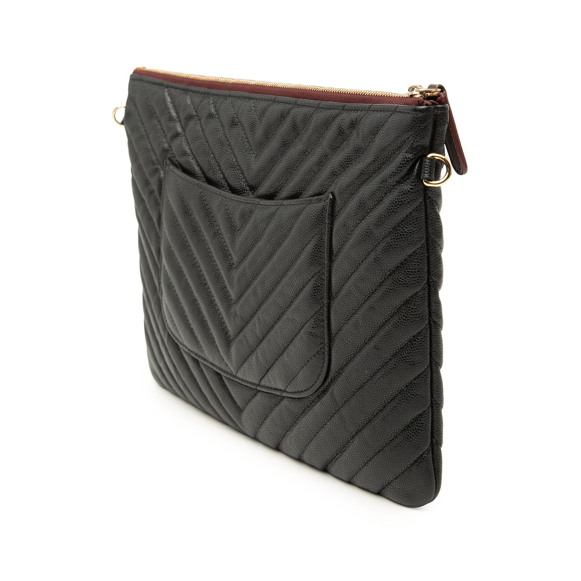 Medium CC Chevron Caviar O Case Clutch - Image 2