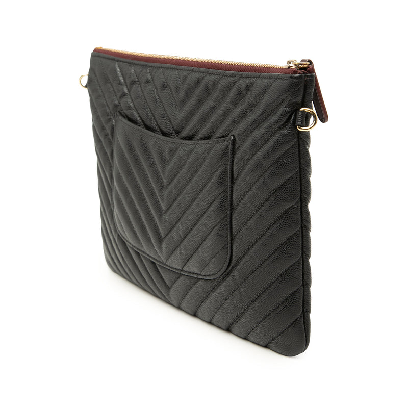 Medium CC Chevron Caviar O Case Clutch - Image 2