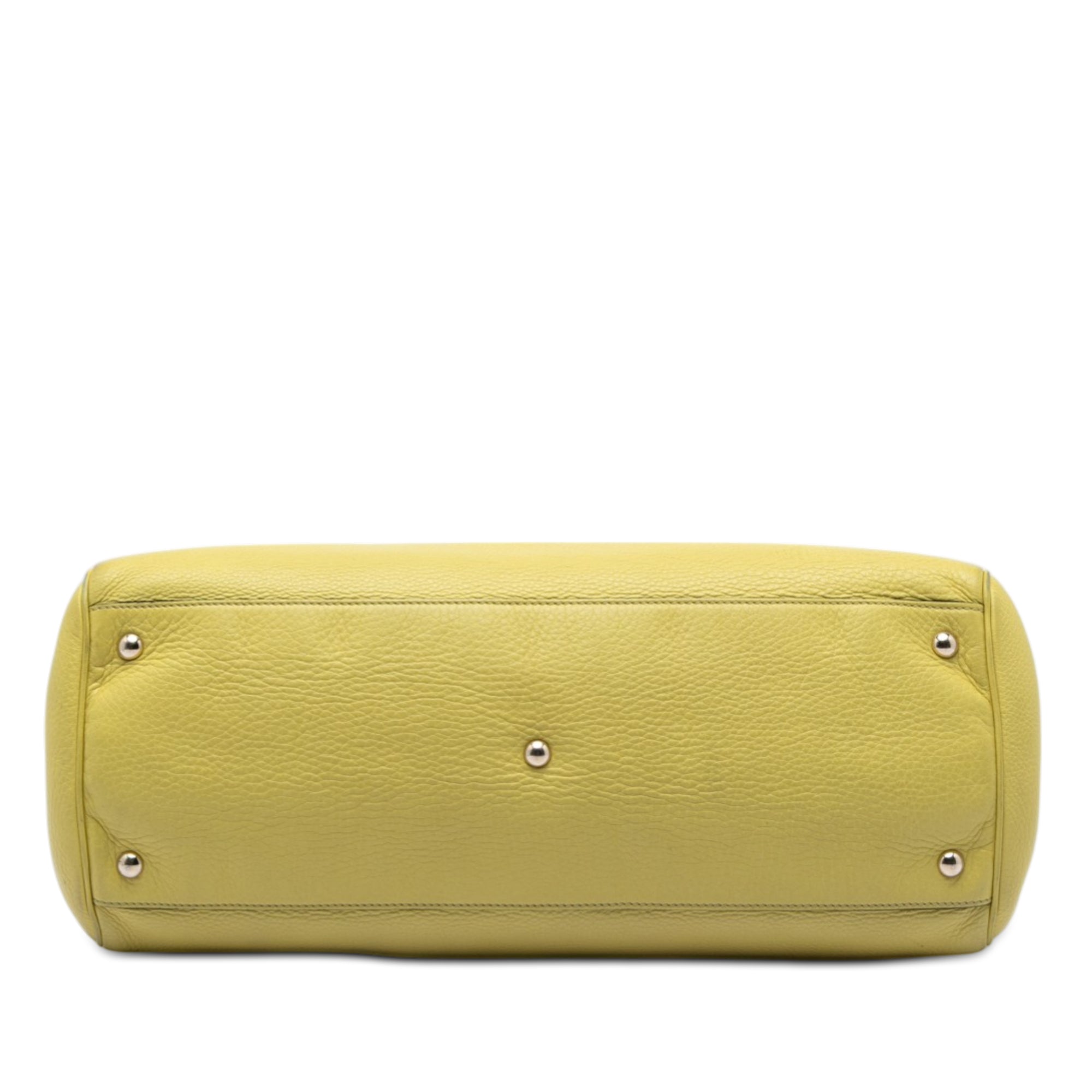 Large Calfskin Bamboo Shopper Satchel - Image 3