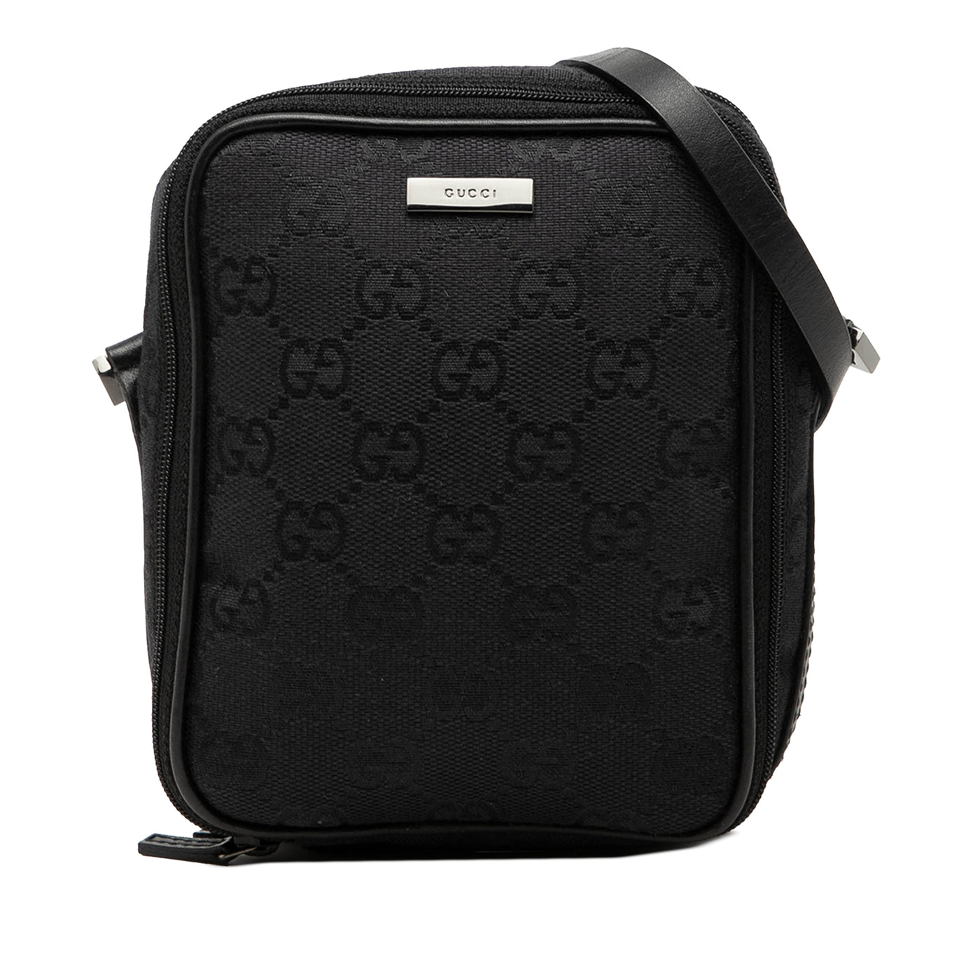 GG Canvas Double Zip Accessory Pouch - Image 1