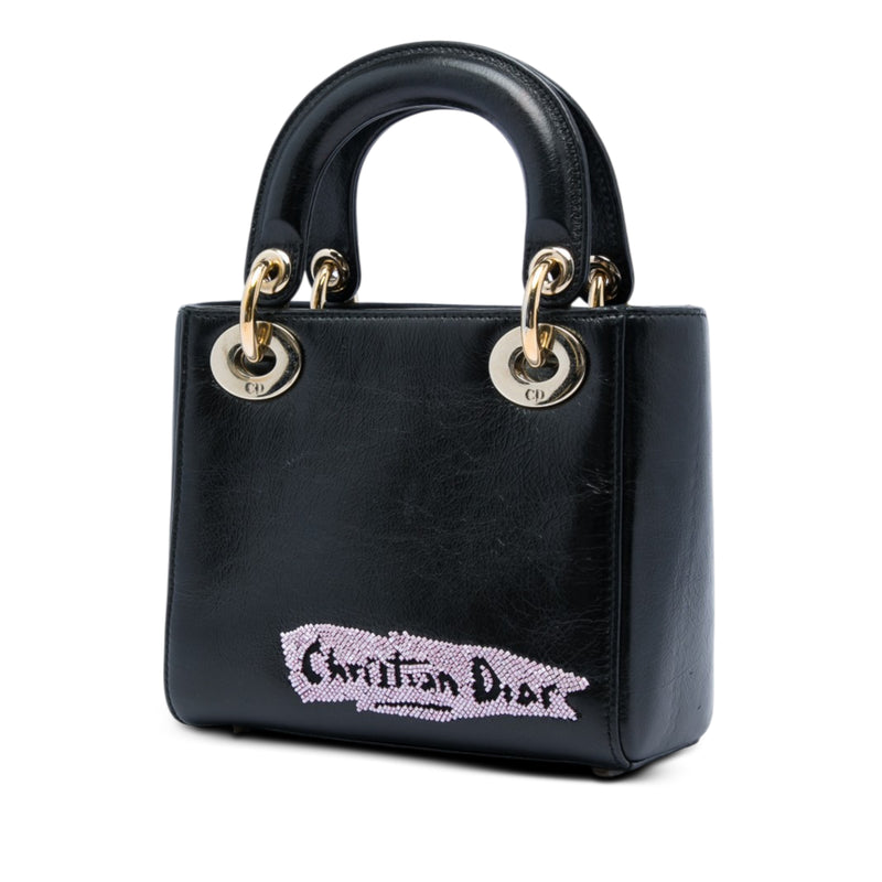 Mini Calfskin Beaded Lady Dior - Image 2