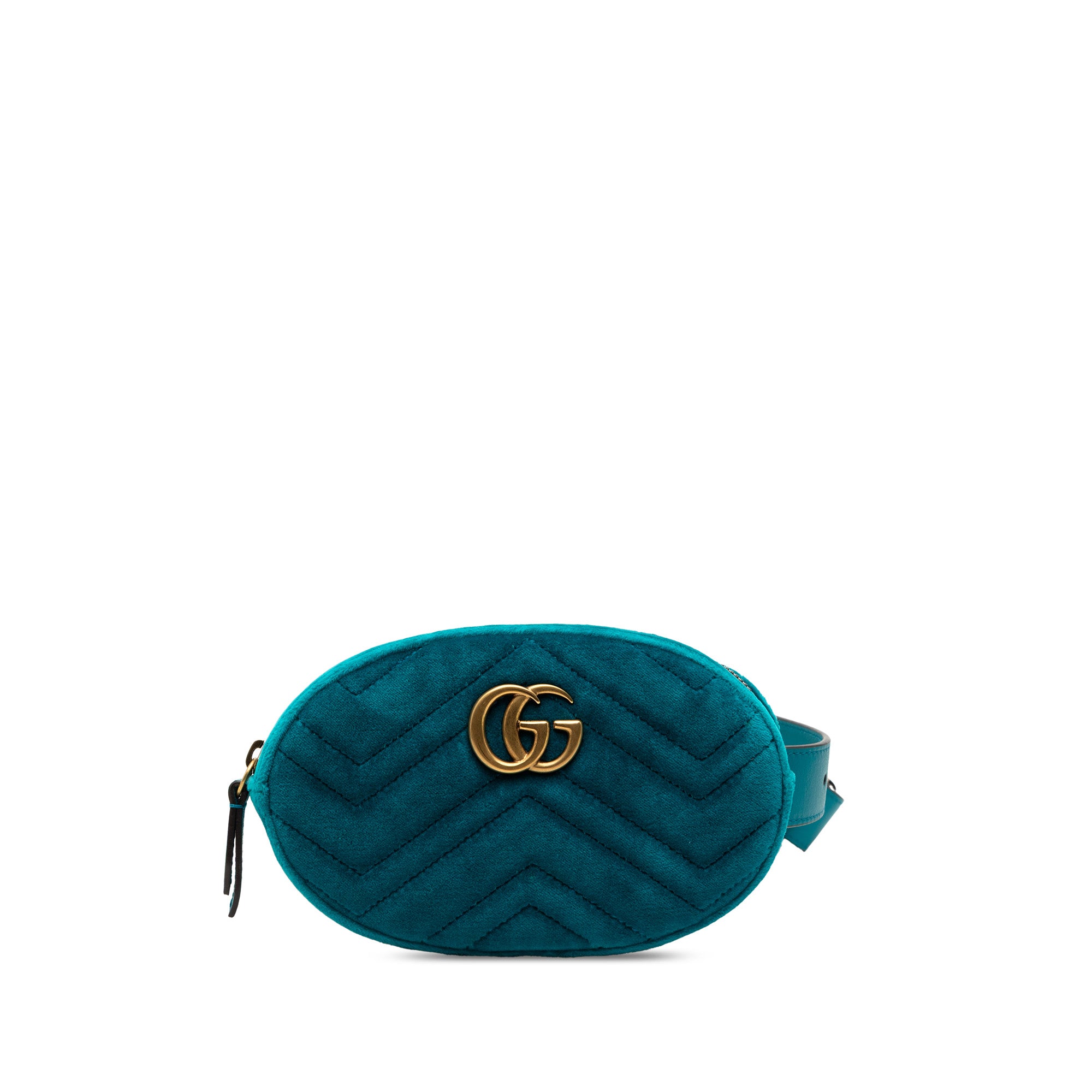 GG Marmont Matelasse Velvet Belt Bag - Image 1