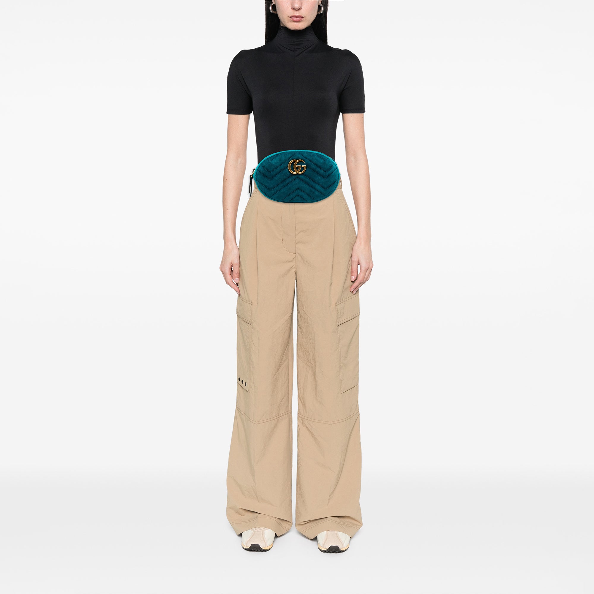 GG Marmont Matelasse Velvet Belt Bag - Image 8