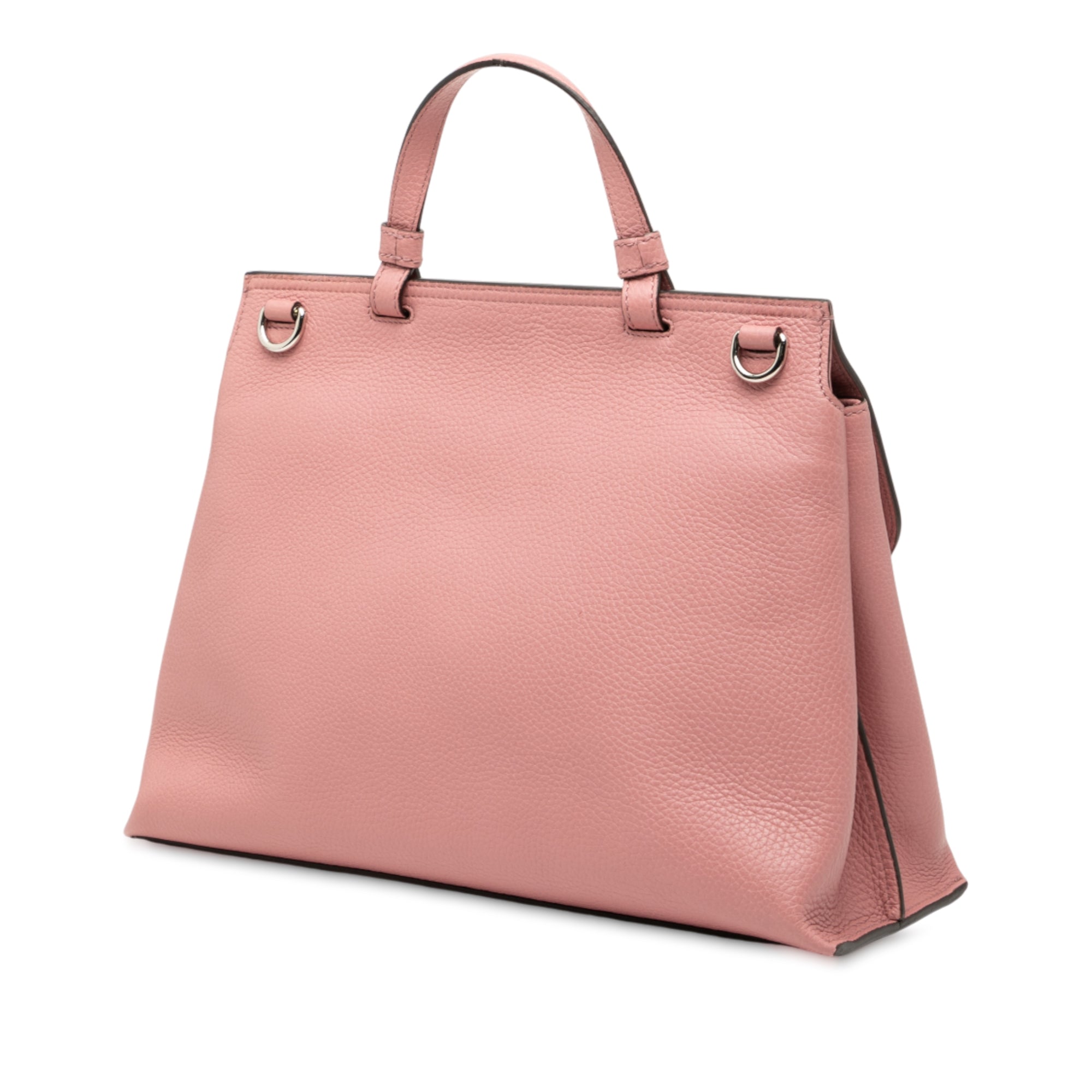 Medium Calfskin Bamboo Daily Satchel - Image 2