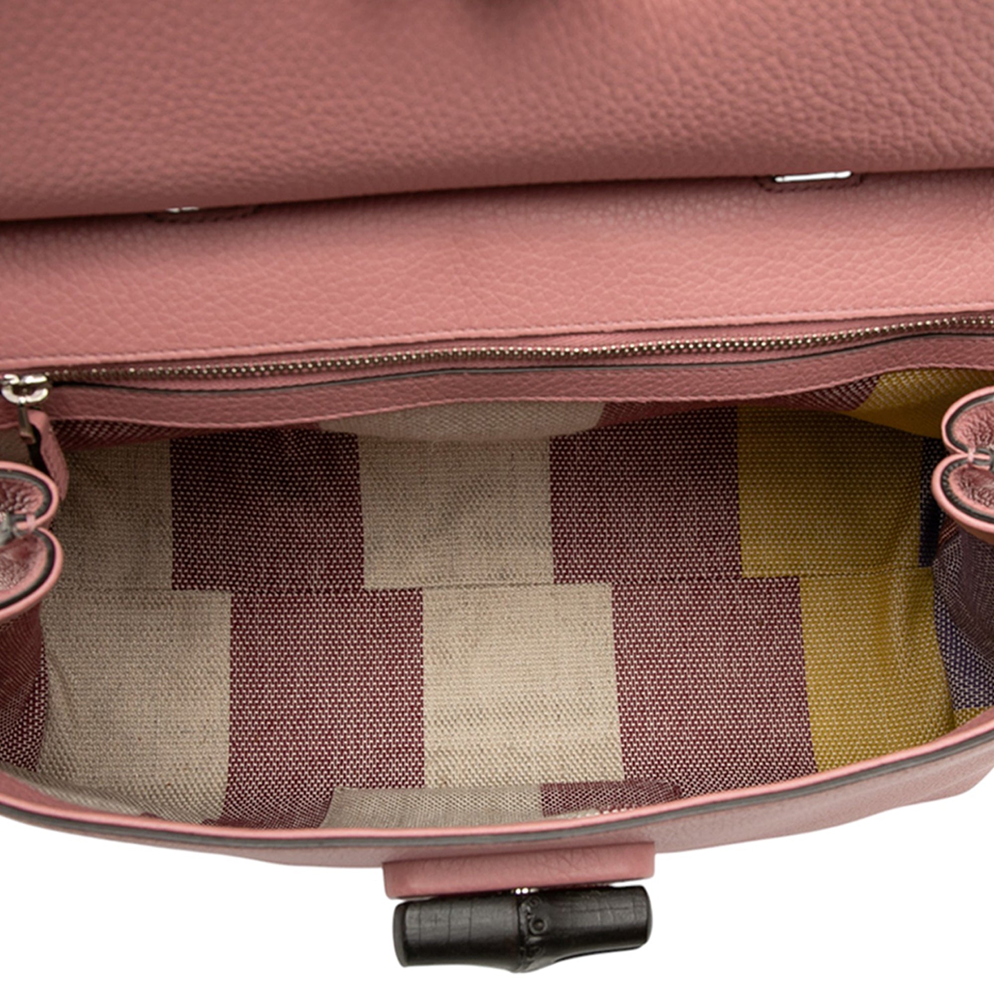 Medium Calfskin Bamboo Daily Satchel - Image 4