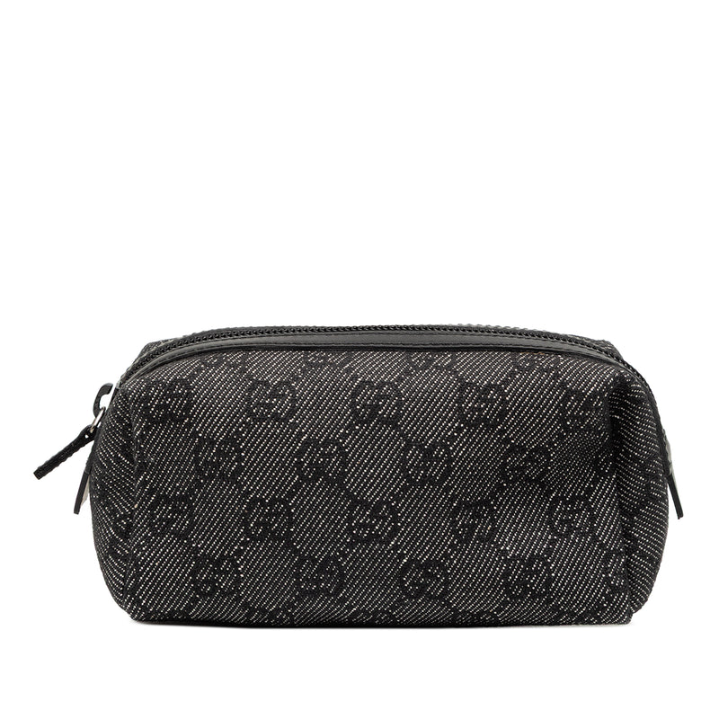 GG Denim Cosmetic Pouch
