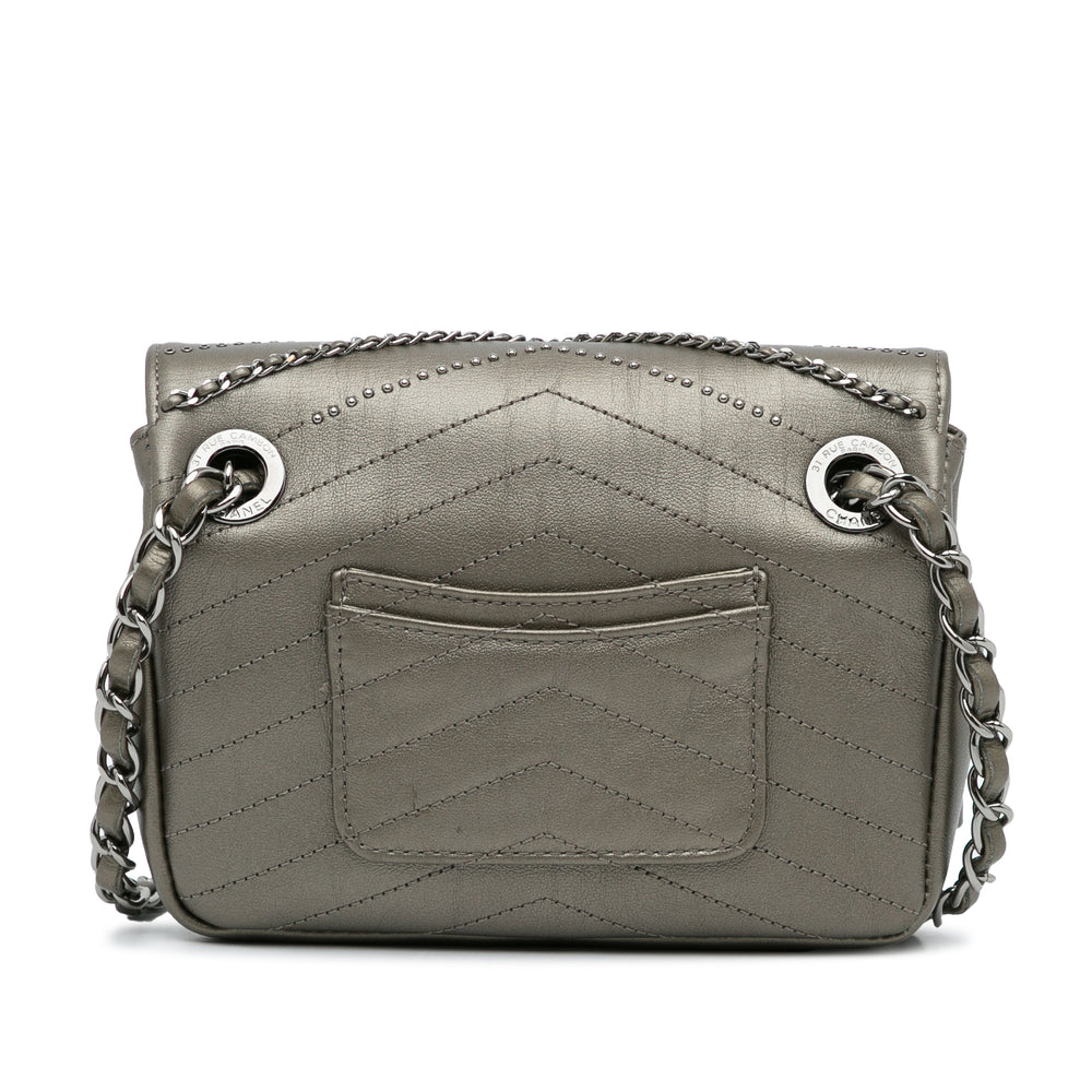 Mini Embellished Calfskin Chevron Square Envelop Flap · HEWI