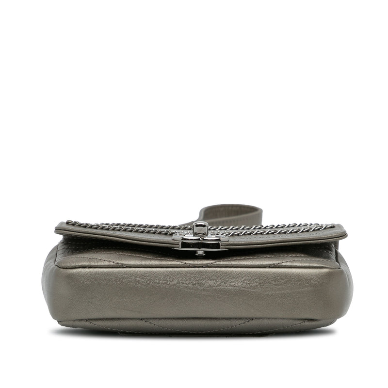 Mini Embellished Calfskin Chevron Square Envelop Flap - Image 5