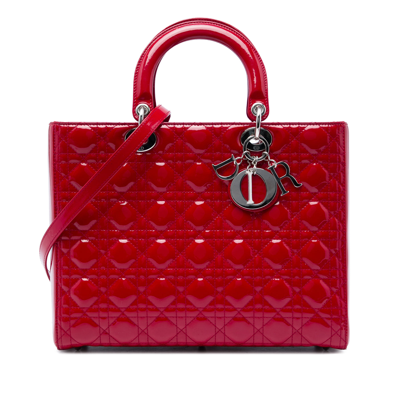 Large Patent Cannage Lady Dior - Image 1