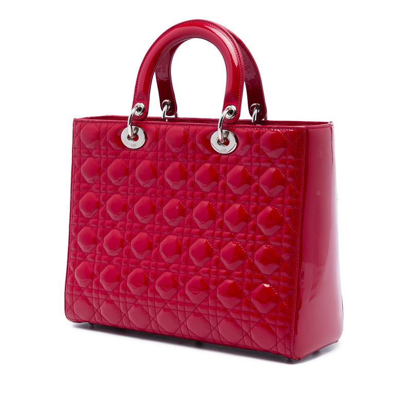 Large Patent Cannage Lady Dior - Image 2