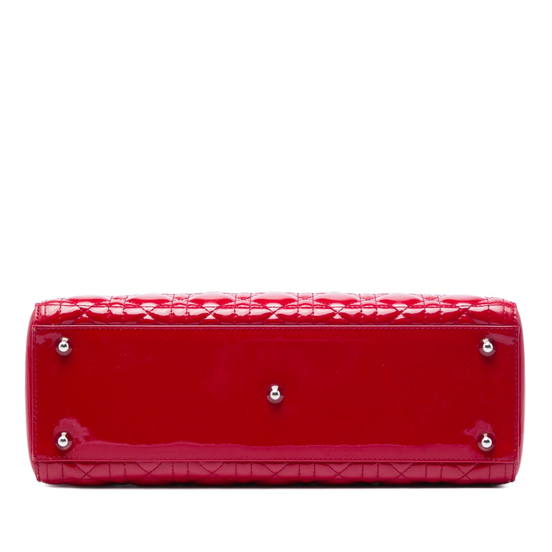 Large Patent Cannage Lady Dior - Image 3
