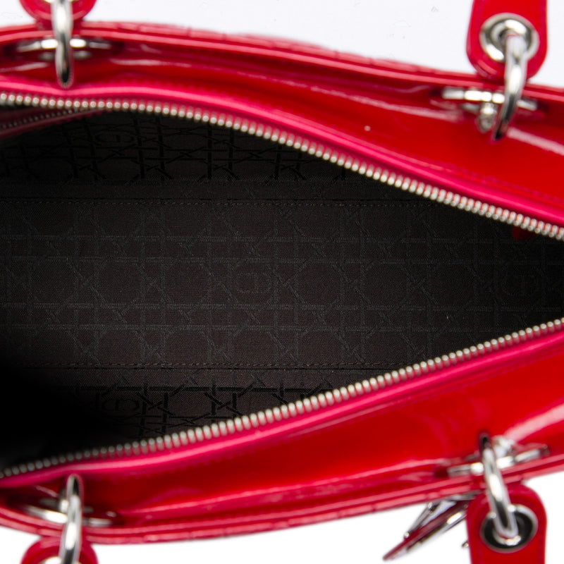 Large Patent Cannage Lady Dior - Image 4