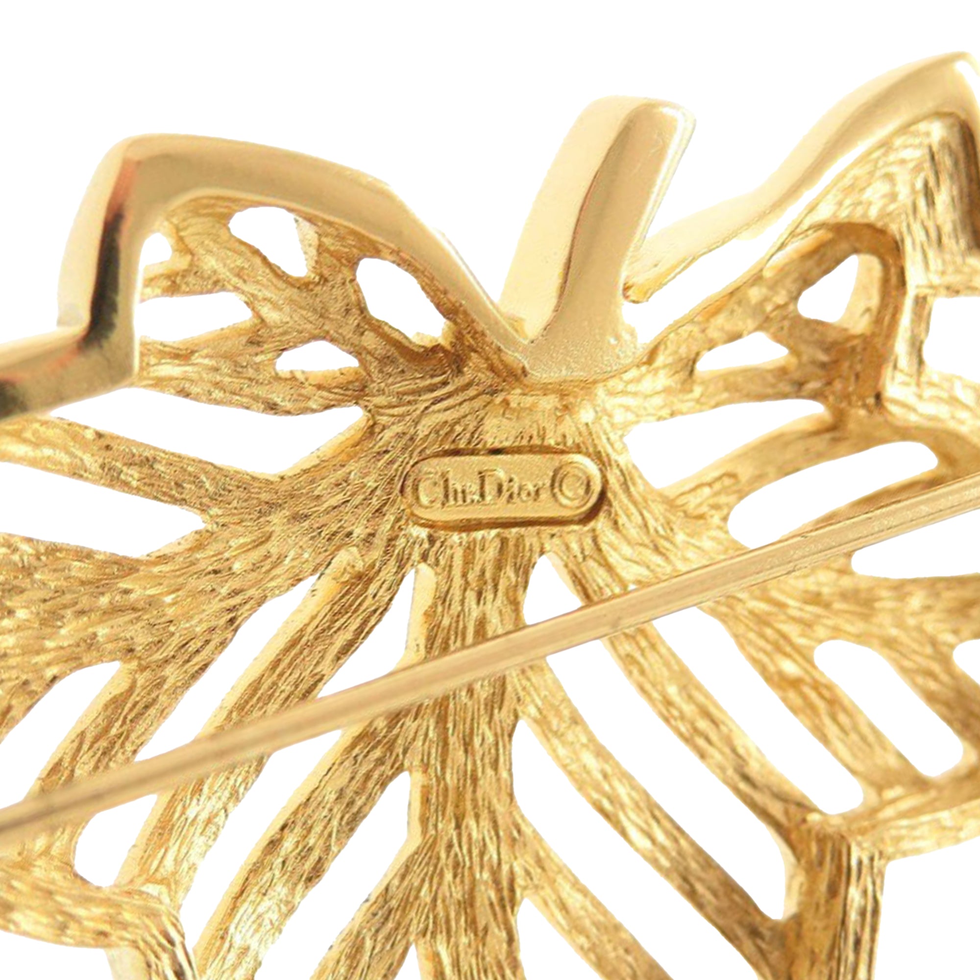 Gold Plated Leaf Brooch - Image 3