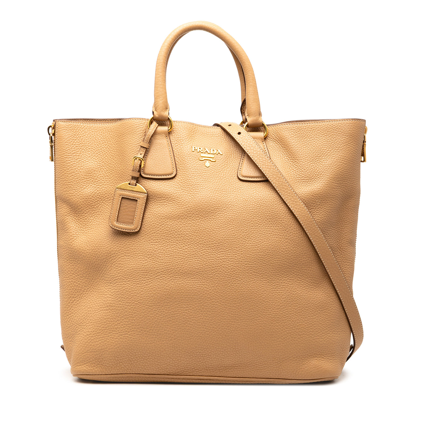 Vitello Daino Side Zip Convertible Tote - Image 1