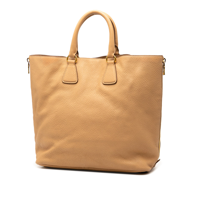 Vitello Daino Side Zip Convertible Tote - Image 2