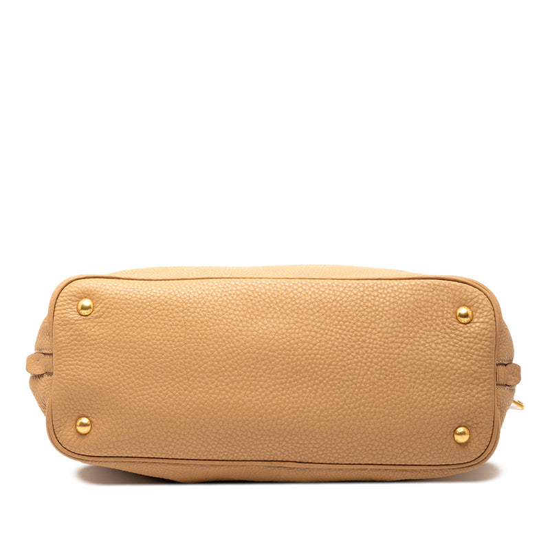 Vitello Daino Side Zip Convertible Tote - Image 3