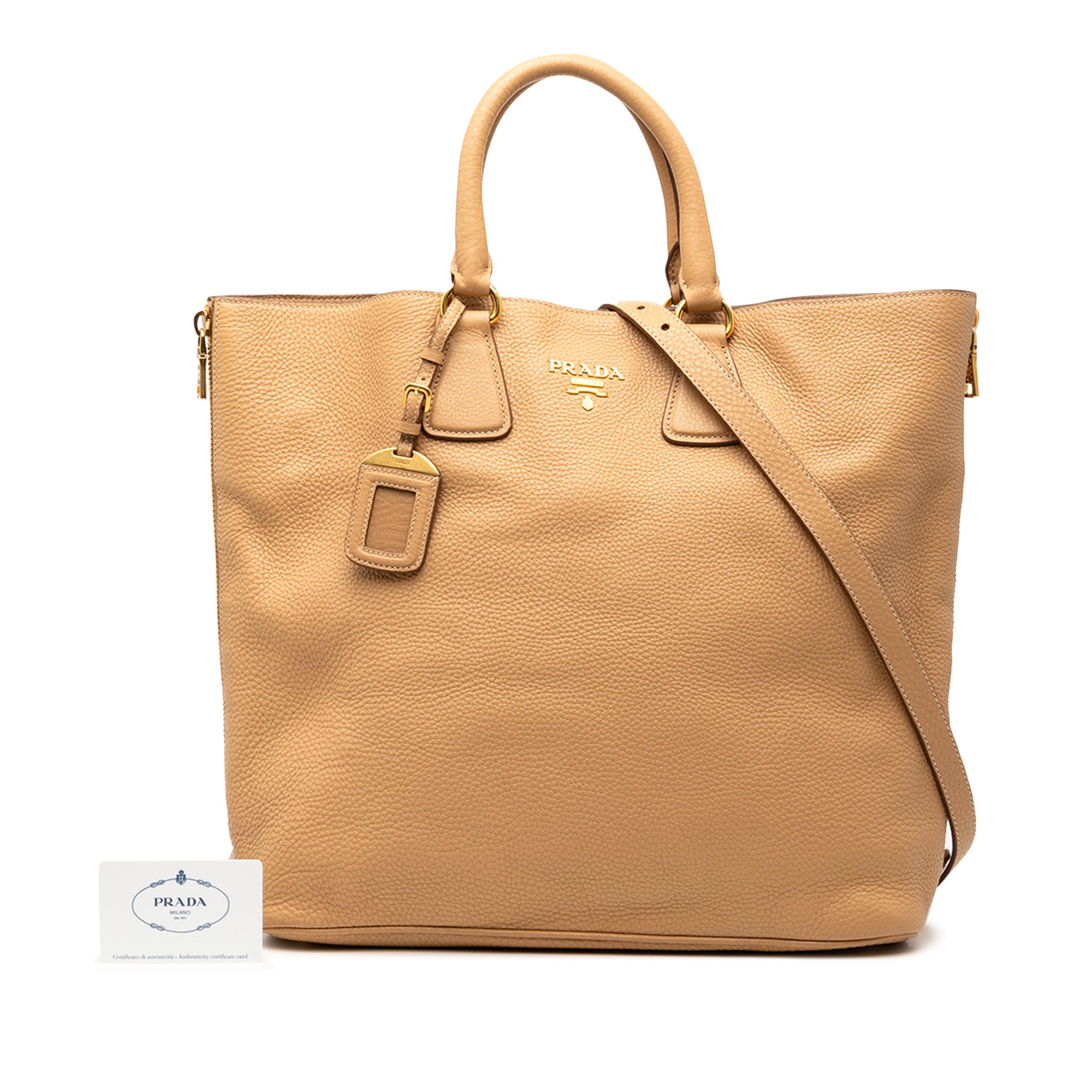 Vitello Daino Side Zip Convertible Tote - Image 7