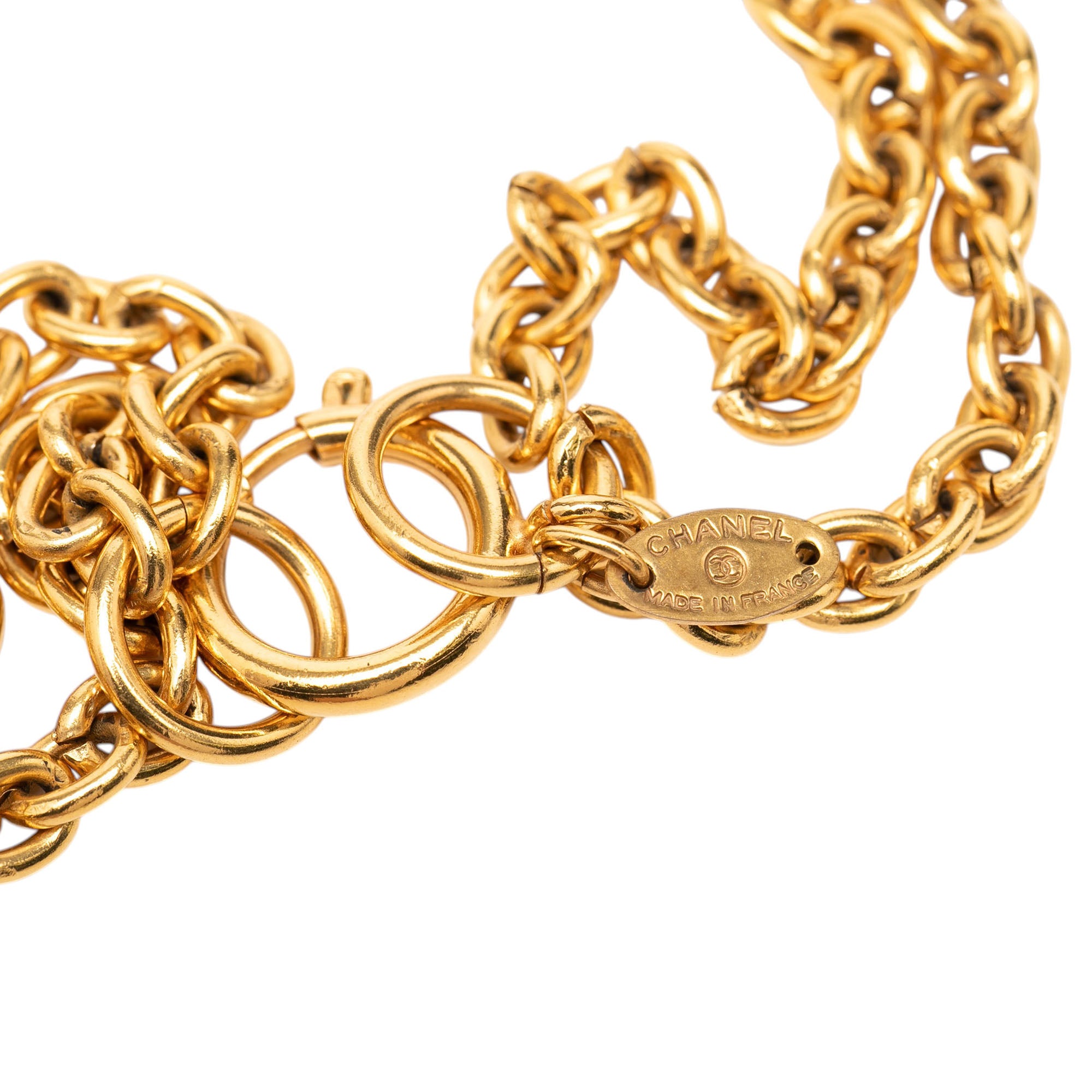 Gold Plated Faux Pearl Multistrand Pendant Necklace - Image 2
