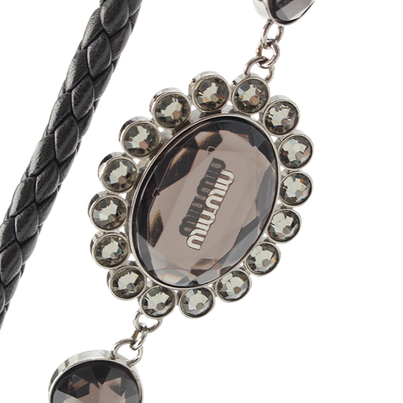 Matelasse Nappa Crystal Chain Satchel - Image 12