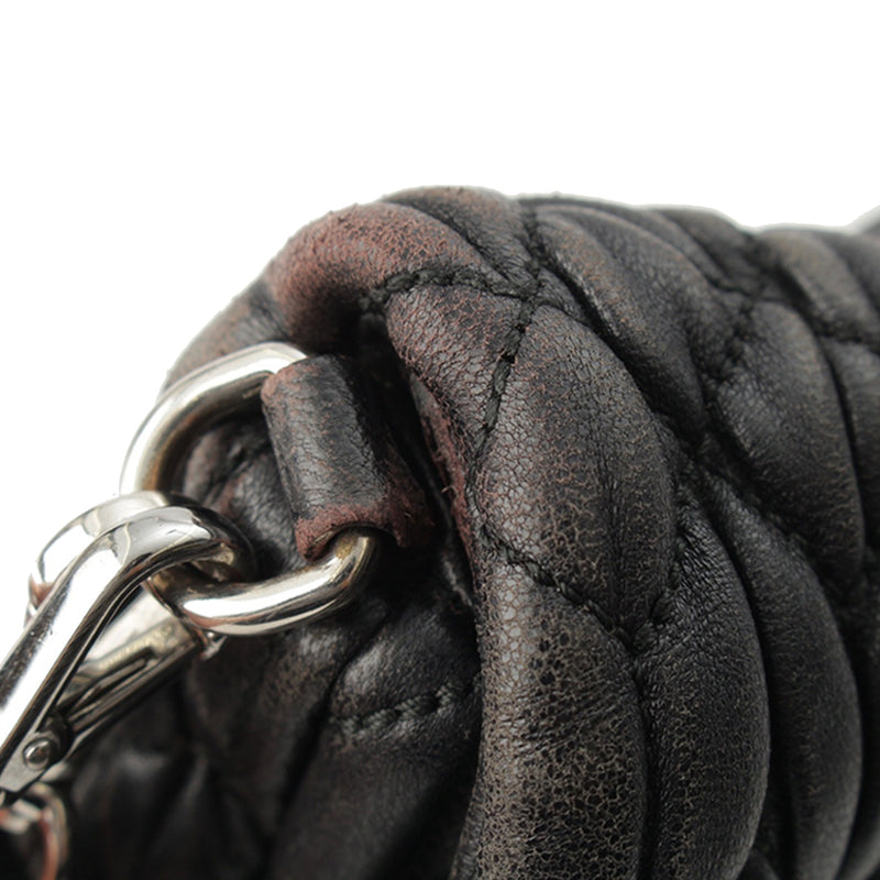 Matelasse Nappa Crystal Chain Satchel - Image 14