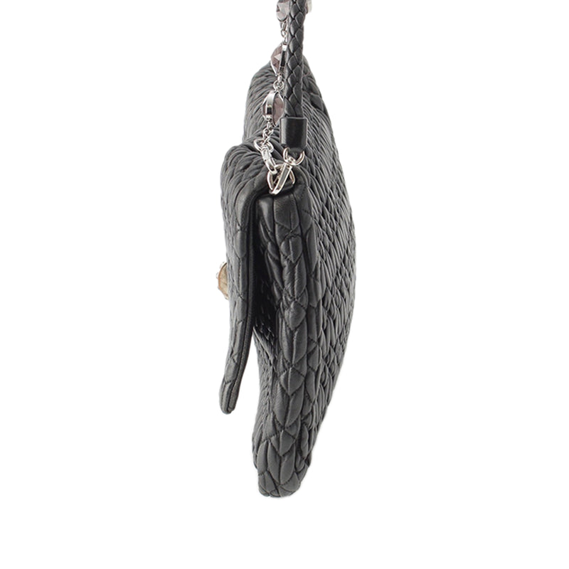 Matelasse Nappa Crystal Chain Satchel - Image 4
