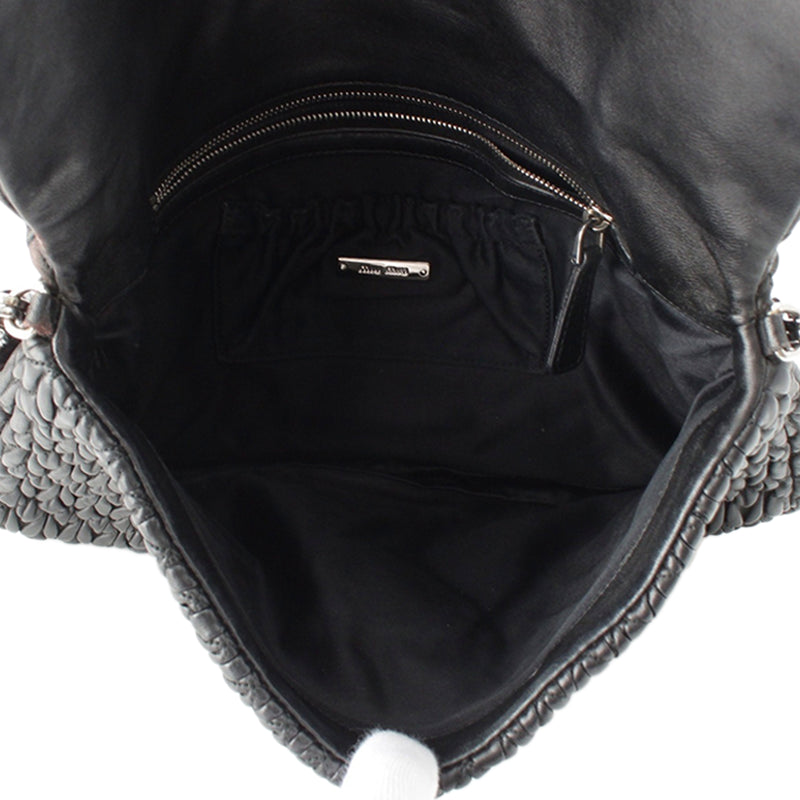 Matelasse Nappa Crystal Chain Satchel - Image 7