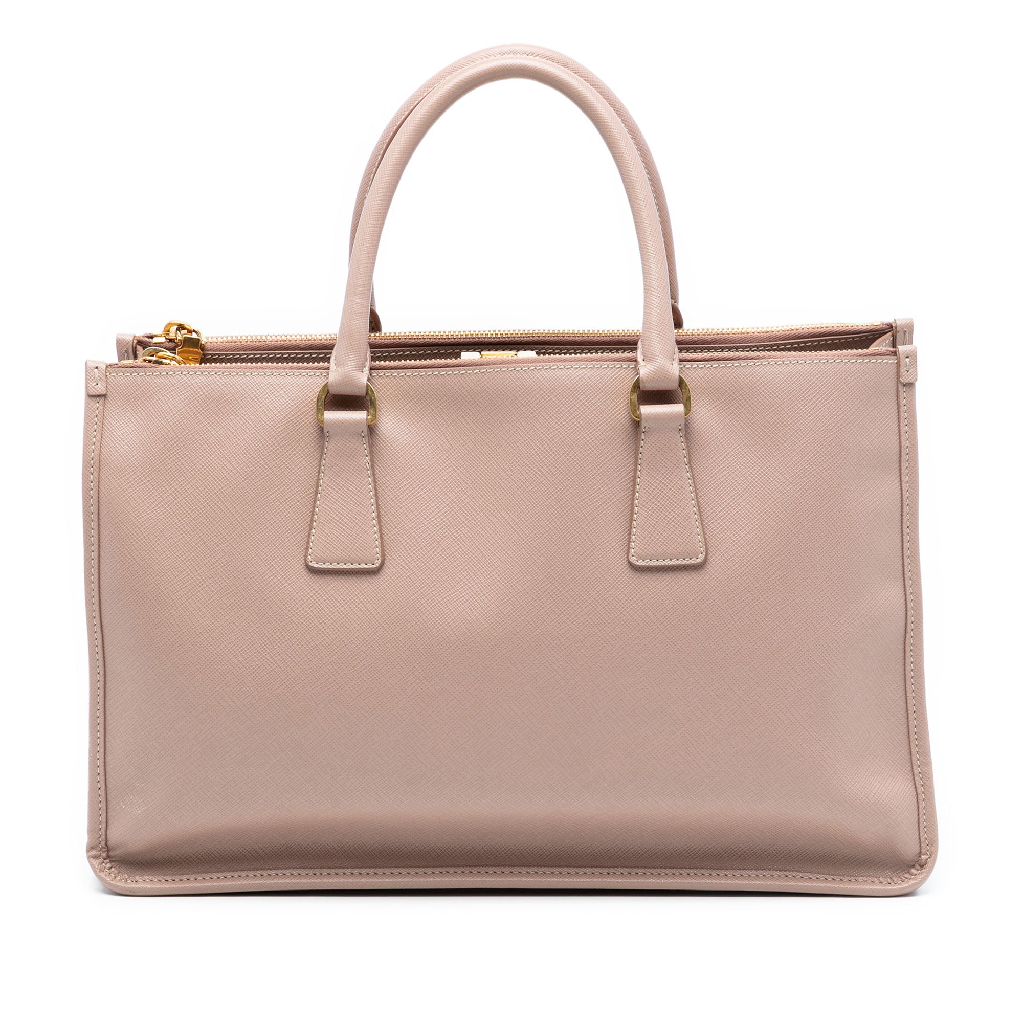 Saffiano Lux Double Zip Frame Tote - Image 1