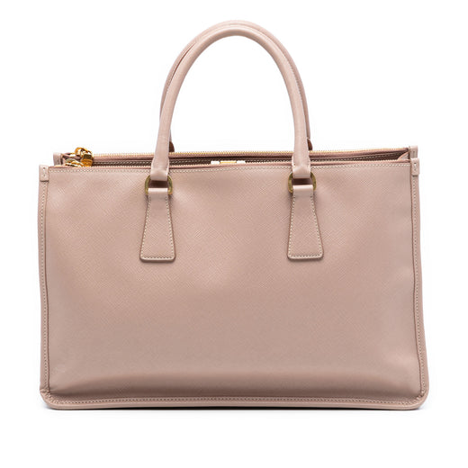 Saffiano Lux Double Zip Frame Tote - Image 1