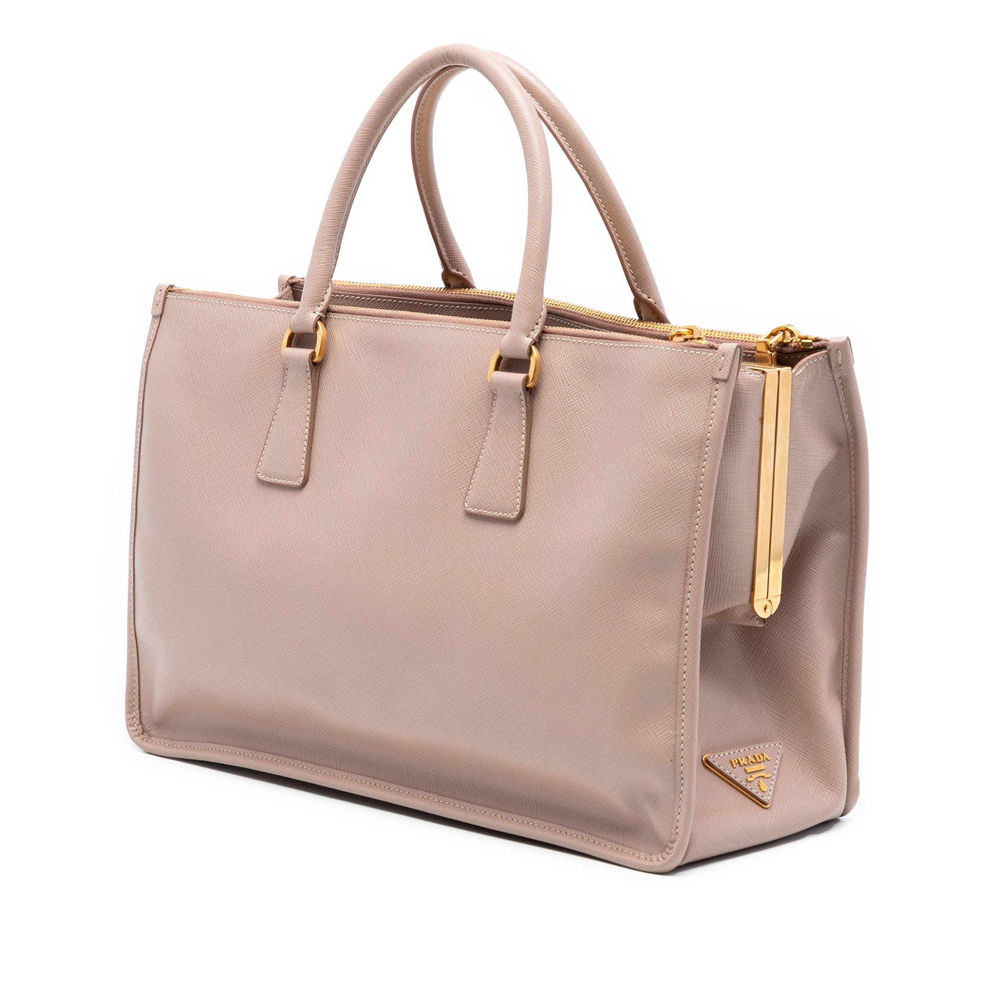 Saffiano Lux Double Zip Frame Tote - Image 2