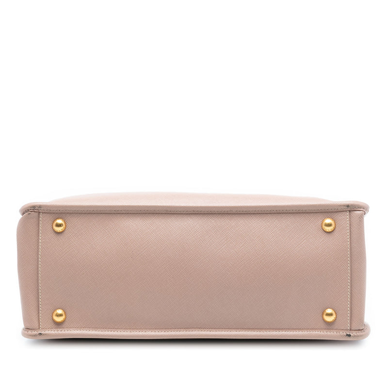 Saffiano Lux Double Zip Frame Tote - Image 3