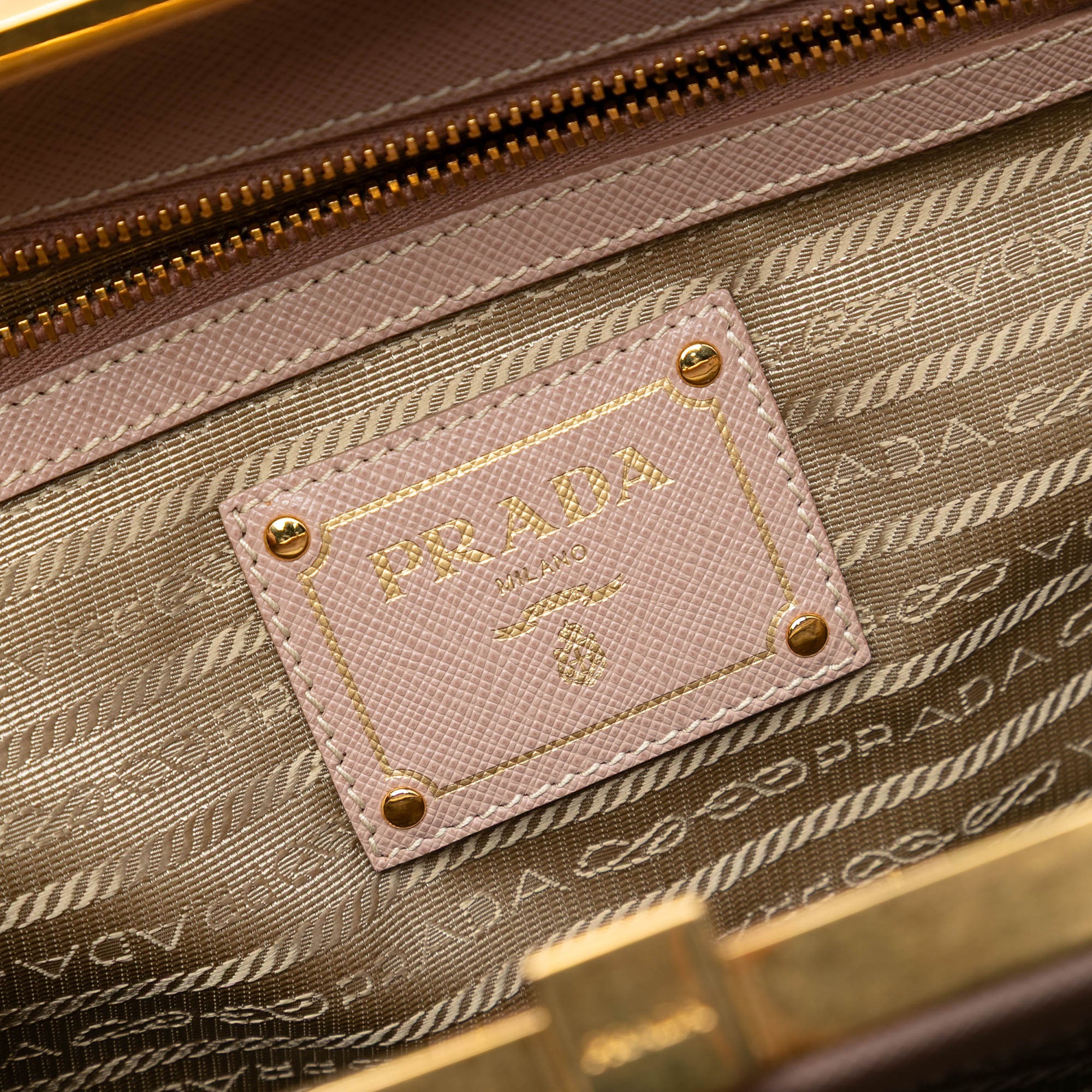Saffiano Lux Double Zip Frame Tote - Image 5