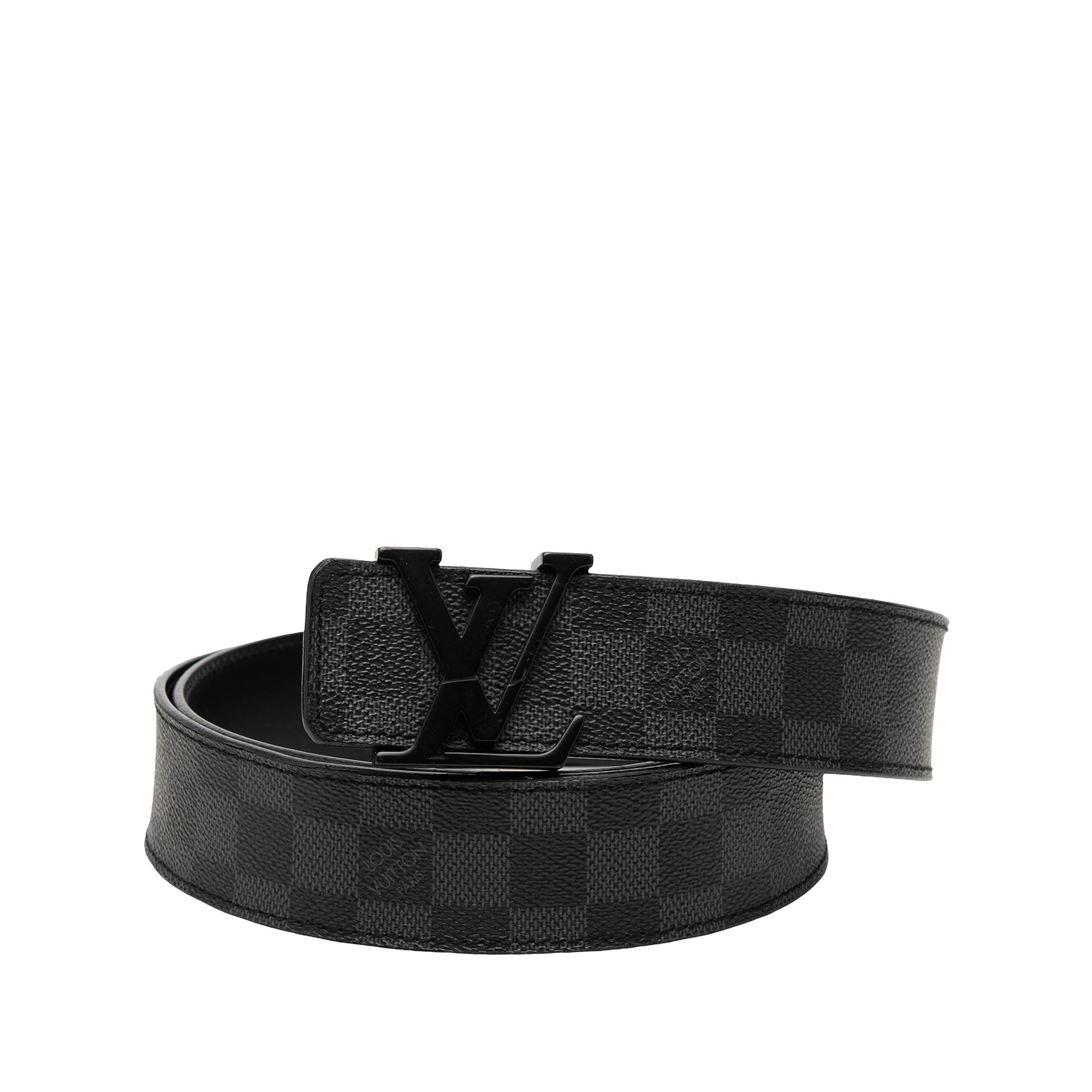 Damier Graphite Initiales Belt - Image 1