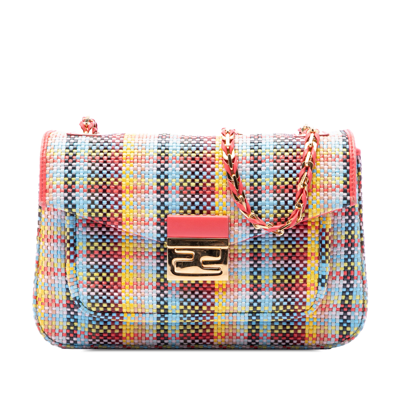 Multicolor Woven Nappa Be Baguette Crossbody - Image 1