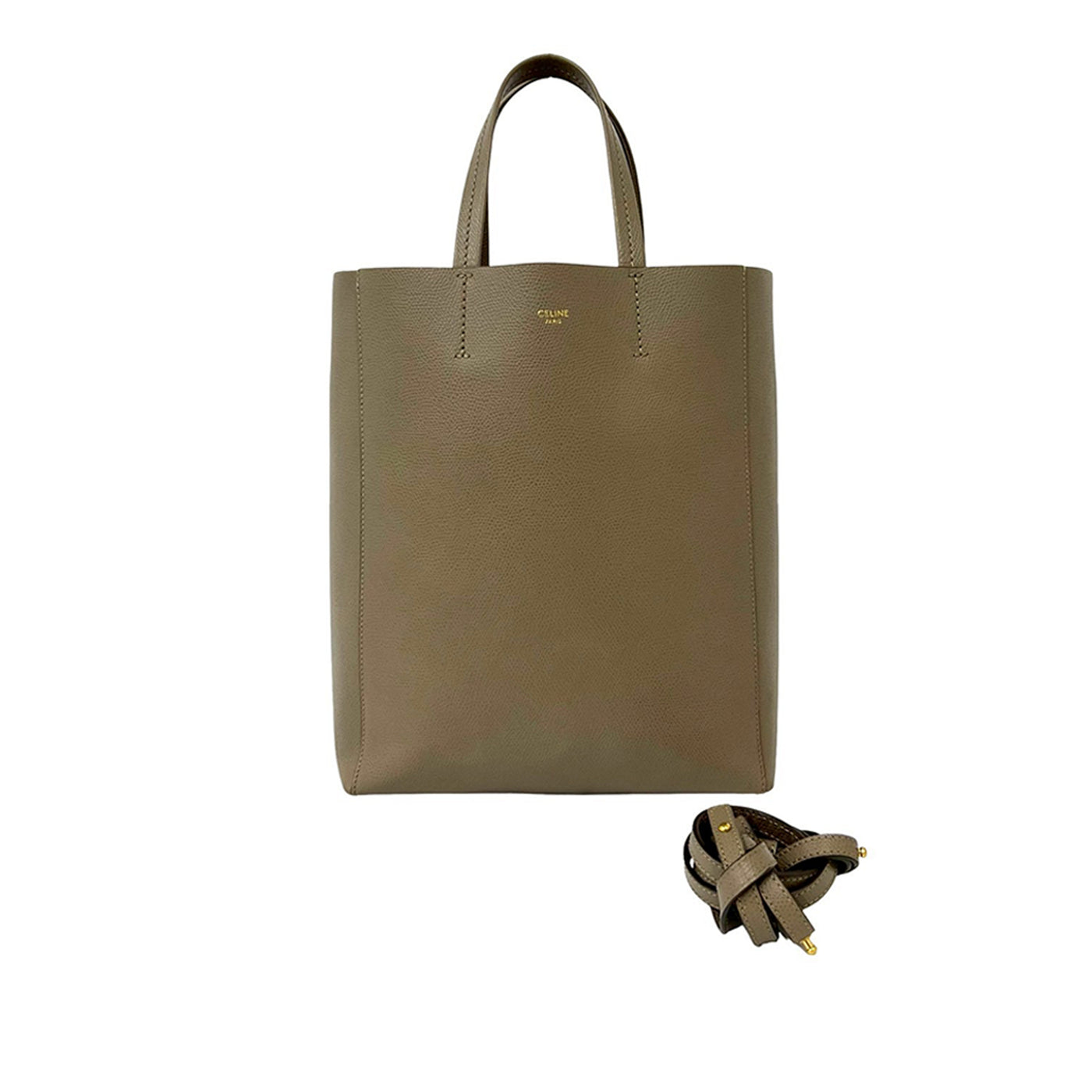Small Grained Calfskin Vertical Cabas Satchel - Image 1