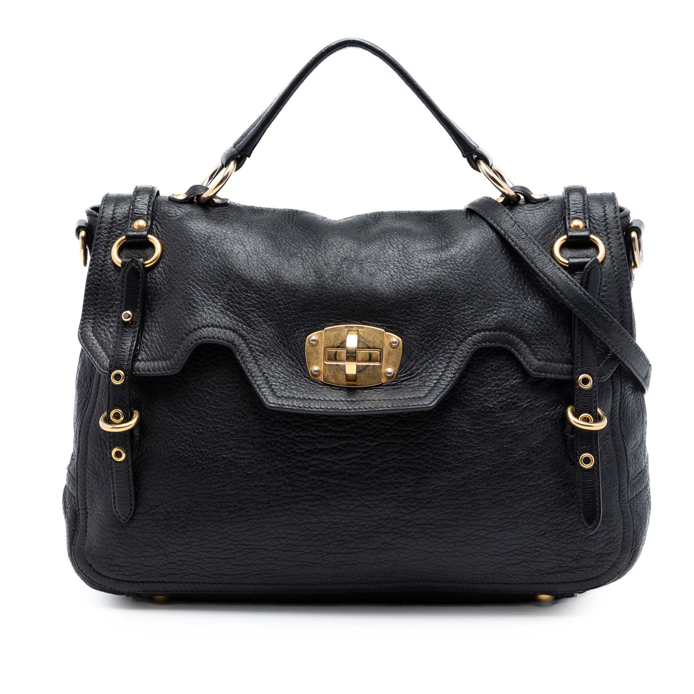 Cervo Deerskin Buckles East West Satchel - Image 1