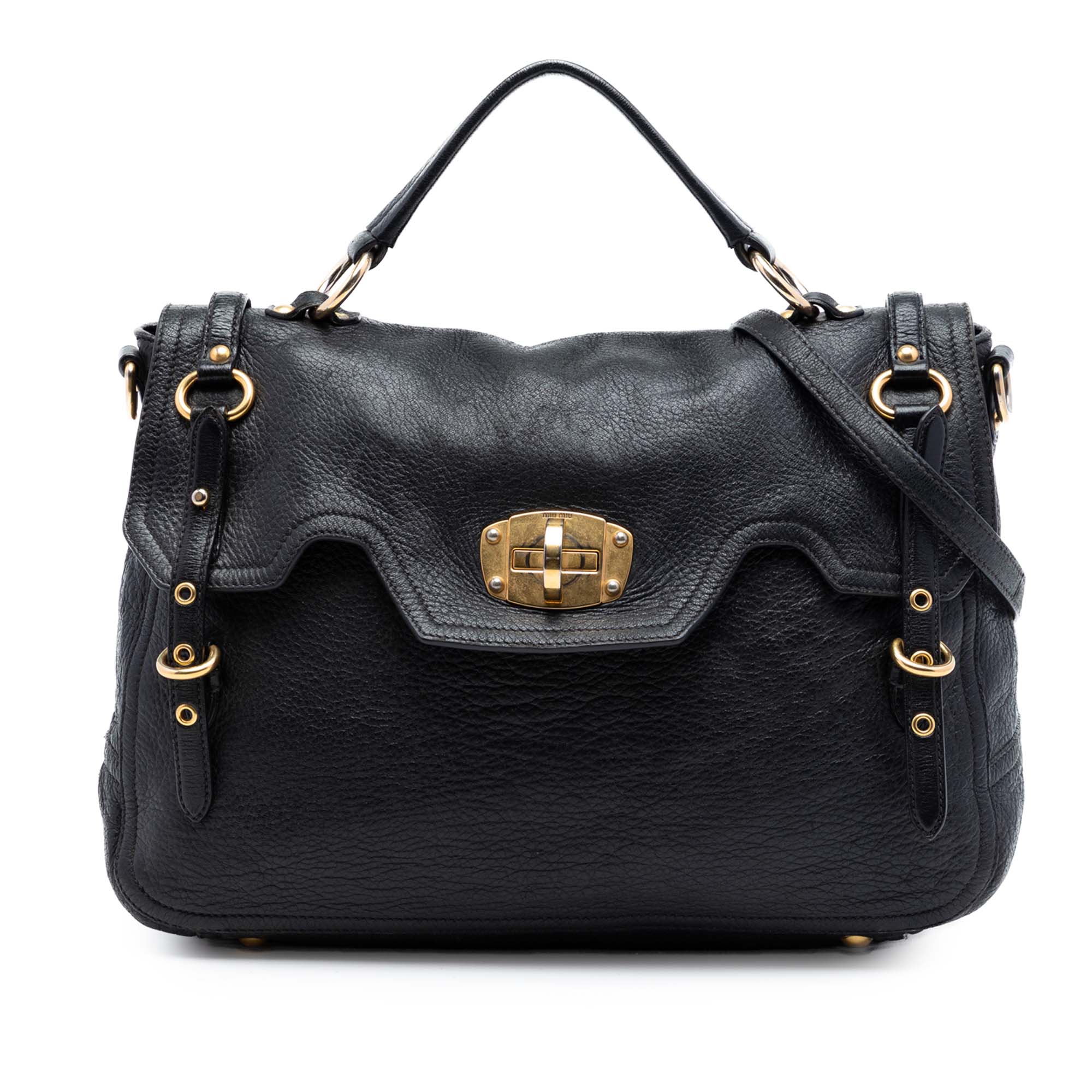 Cervo Deerskin Buckles East West Satchel - Image 1