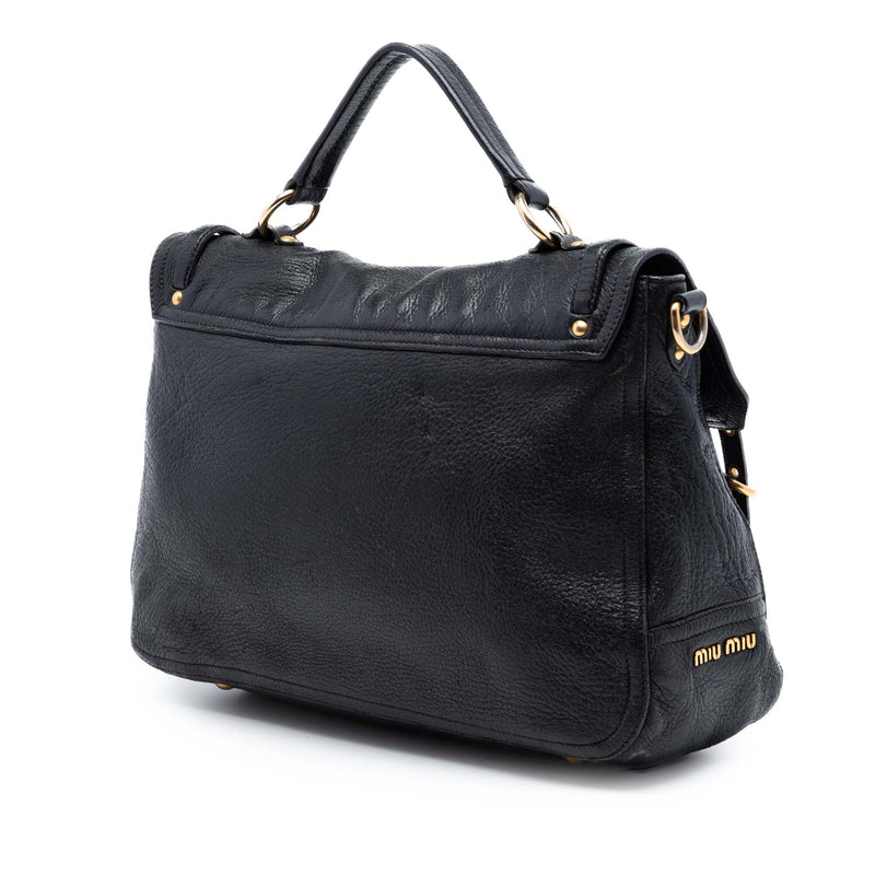 Cervo Deerskin Buckles East West Satchel - Image 2