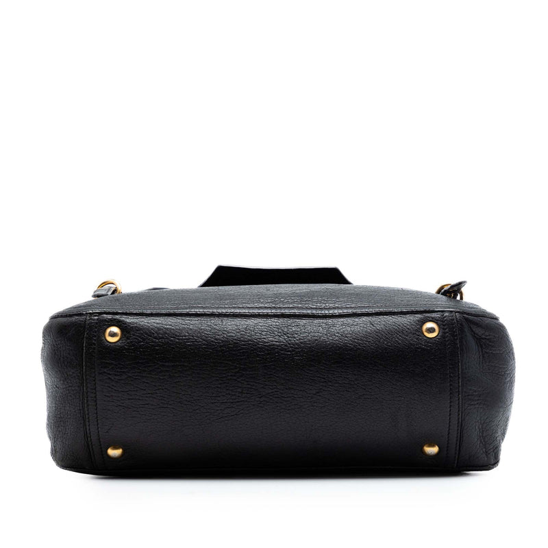 Cervo Deerskin Buckles East West Satchel - Image 3