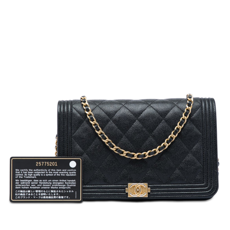 Quilted Caviar Boy Wallet on Chain - Image 7