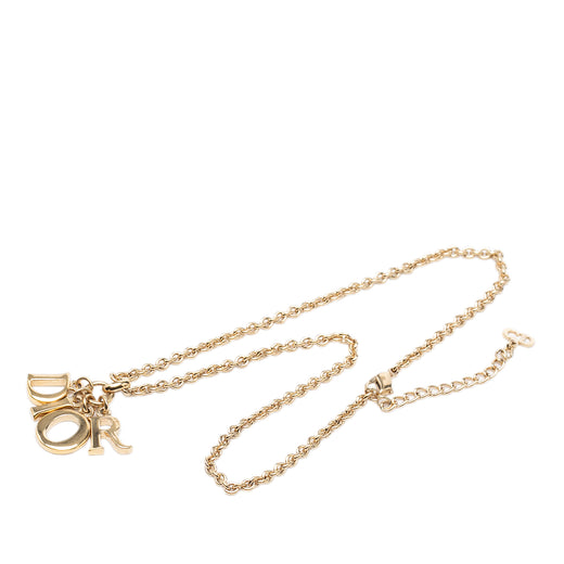 Gold Plated Logo Pendant Necklace - Image 1