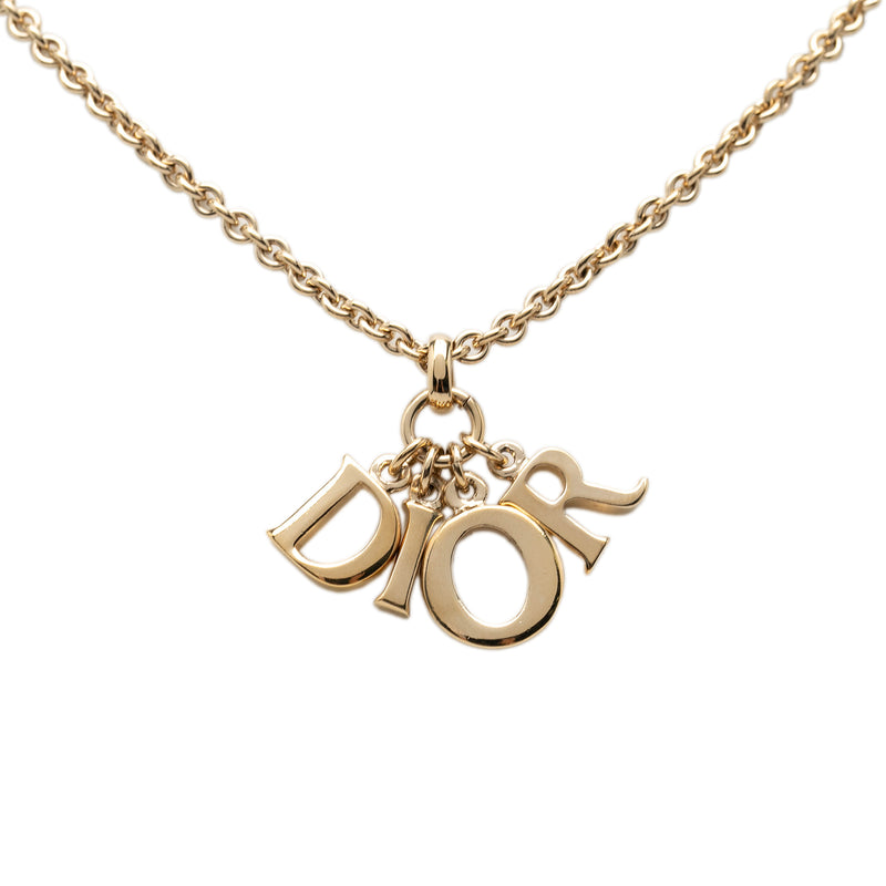 Gold Plated Logo Pendant Necklace - Image 2